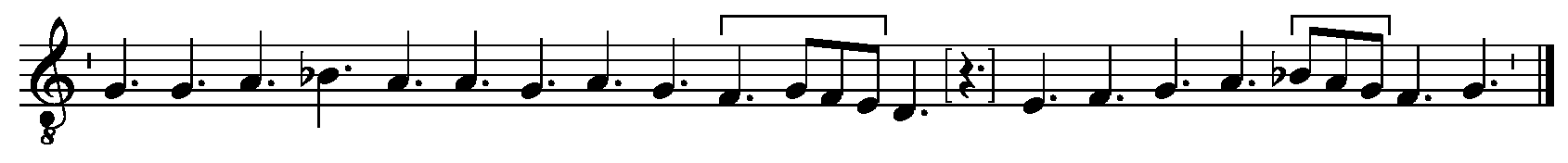 Refrain musical notation